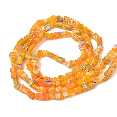 Handmade Millefiori Lampwork Beads Strands LAMP-P070-02A-1