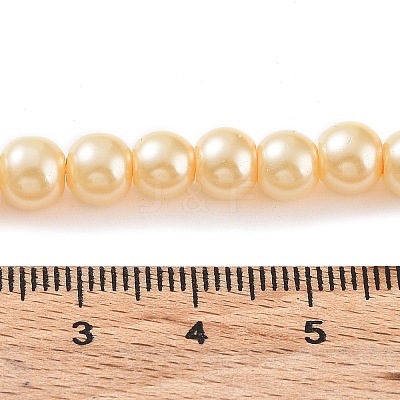 Baking Paint Pearlized Glass Pearl Round Bead Strands HY-Q003-6mm-61-1