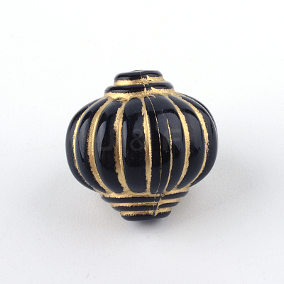 Lantern Plating Acrylic Beads PACR-Q102-202B-1