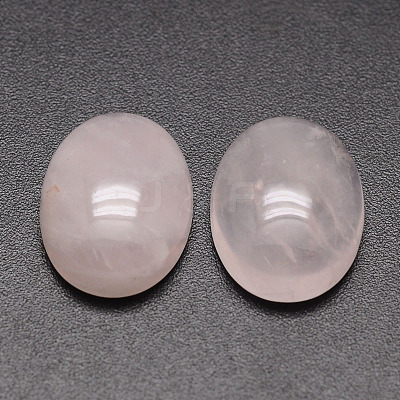 Oval Natural Rose Quartz Cabochons G-K020-40x30mm-07-1
