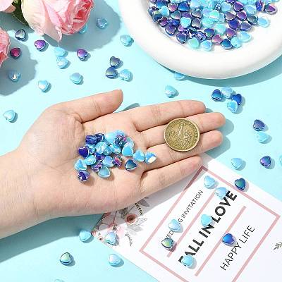 200Pcs 2 Colors ABS Plastic Beads KY-FS0001-42B-1