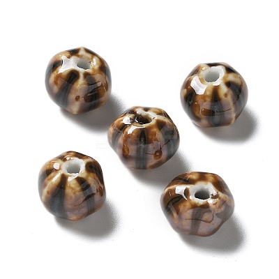 Vintage Porcelain Pumpkin Beads PORC-L080-H09-1