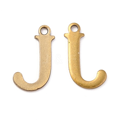 304 Stainless Steel Alphabet Charms STAS-H122-J-AB-1