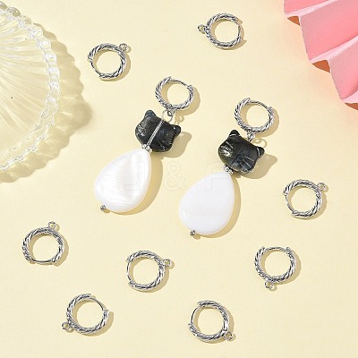 SHEGRACE Brass Hoop Earrings Findings XGR0152P-90P-1