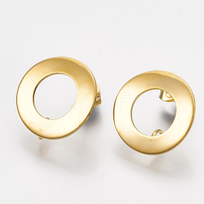 304 Stainless Steel Stud Earring Findings STAS-Q231-07G-1