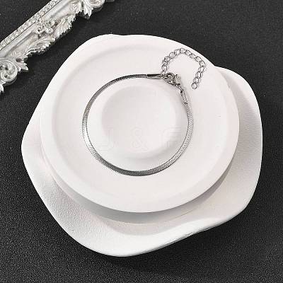 Non-Tarnish 304 Stainless Steel Herringbone Chains Bracelet for Men Women BJEW-D450-01P-03-1