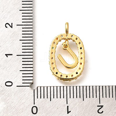 Brass Micro Pave Cubic Zirconia Pendants ZIRC-P123-01G-U02-1