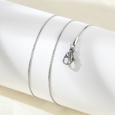 Non-Tarnish 304 Stainless Steel Serpentine Chain Necklace for Men Women NJEW-G076-01A-P-1