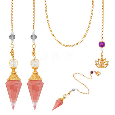 2 Bags Alloy & Iron Dowsing Pendulums AJEW-MA0001-19B-1