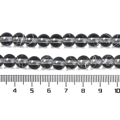 Drawbench Transparent Glass Beads Strands GLAD-Q012-8mm-09-1