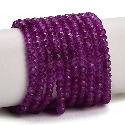 Dyed Natural White Jade Beads Strands GG-CBAF9EE-A19-3x4mm-1