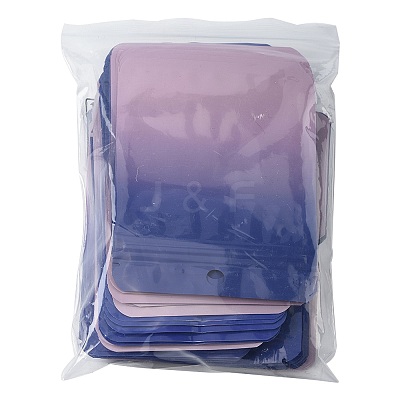 60Pcs 5 Styles Rectangle Glitter Holographic PVC Resealable Packaging Bags ABAG-FS0001-14A-1