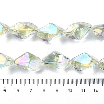 Electroplate Transparent Glass Beads Strands EGLA-E060-01A-FR01-1