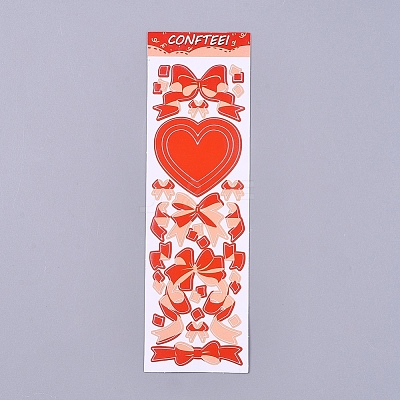 Bowknot Ribbon Pattern Decorative Labels Stickers DIY-L037-B04-1