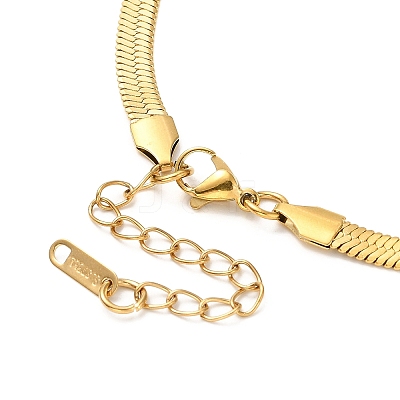 Ion Plating(IP) 304 Stainless Steel Herringbone Chain Necklace for Men Women NJEW-E076-03D-G-1