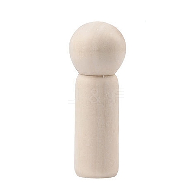 Unfinished Wooden Peg Dolls WOCR-PW0003-72B-1