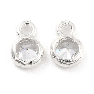 925 Sterling Silver with Single Cubic Zirconia Charms LS-STER-Z001-008S-1