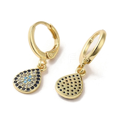 Golden Brass Dangle Leverback Earrings EJEW-Q797-13B-1