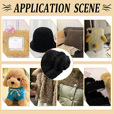 1Pc Polyester Plush Fabric DIY-PH0030-42A-1