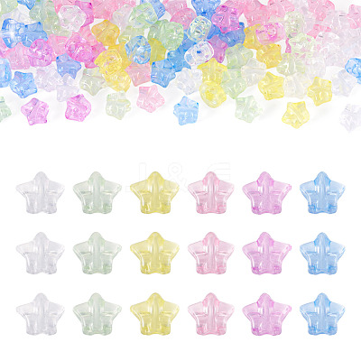 100Pcs Transparent Acrylic Beads TACR-TADJ0001-04-1