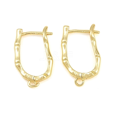 Brass Hoop Earring Findings KK-K340-39G-1