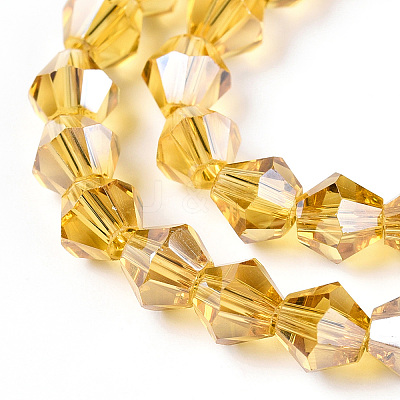 Electroplate Glass Beads Strands EGLA-Q118-6mm-A08-1