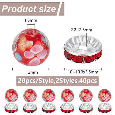 DIY Flower Beads Jewelry Making Finding Kits DIY-GO0001-80B-1