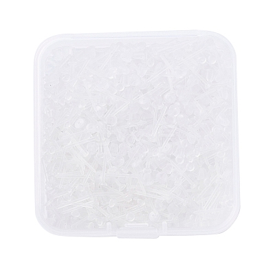 1000Pcs 2 Style Eco-Friendly Plastic Stud Earring Findings KY-YW0001-11-1