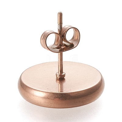Ion Plating(IP) 304 Stainless Steel Stud Earring Settings STAS-K202-05E-RG-1
