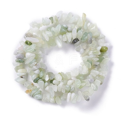 Natural New Jade Chip Bead Strands G-M205-29-1