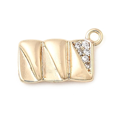Brass Micro Pave Cubic Zirconia Charms LS-KK-P337-03B-G-1