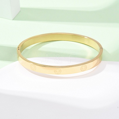 304 Stainless Steel Hinged Bangles for Women BJEW-B161-11G-01-1