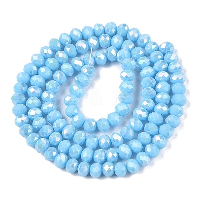 Electroplate Glass Beads Strands LS-EGLA-A044-P4mm-B08-1