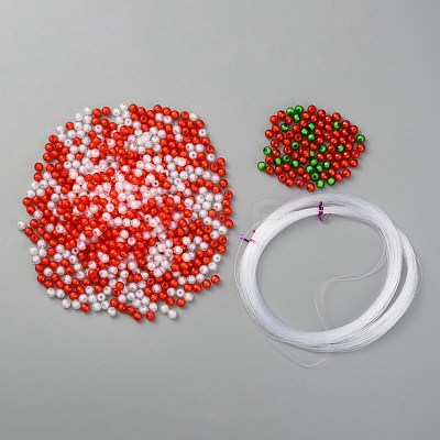 DIY Handmade Acrylic Beaded Weaving Fruit Basket Kit DIY-WH0250-86-1