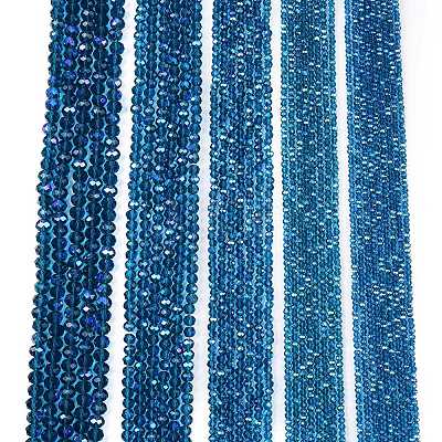 Electroplate Glass Beads Strands EGLA-A044-T3mm-L27-1