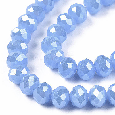 Electroplate Glass Beads Strands EGLA-A034-J4mm-A02-1