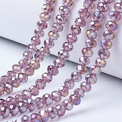 Electroplate Glass Beads Strands EGLA-A034-T3mm-B10-1