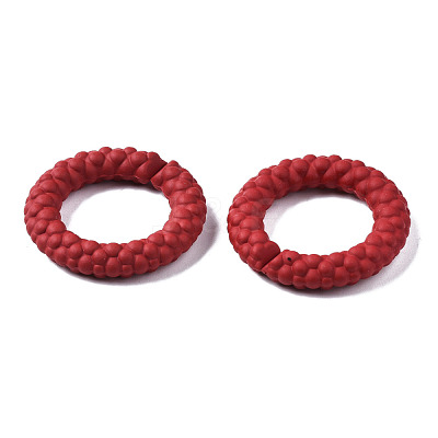 Spray Painted CCB Plastic Linking Rings CCB-Q091-010E-1