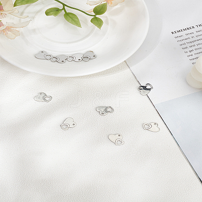 10Pcs 201 Stainless Steel Charms STAS-LP0003-10-1