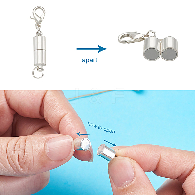 Brass Magnetic Clasps Converter KK-TAC0001-01S-1