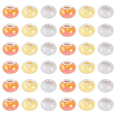 150Pcs Opaque Resin European Beads RESI-TA0004-61A-1