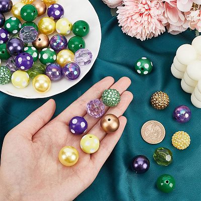 Mixed Style Acrylic Beads MACR-PH0001-60-1