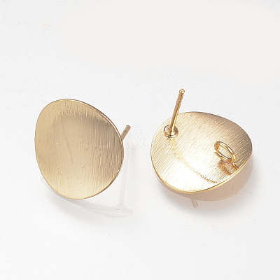 Brass Stud Earring Findings KK-T016-03G-1