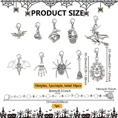 DIY Halloween Knitting Tool Sets HJEW-BC00026-1
