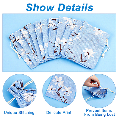 20Pcs Cotton Cloth Packing Pouches AJEW-PH0004-61-1