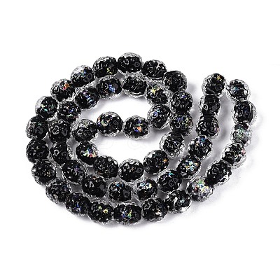 Handmade Foil Glass Beads FOIL-N029-10A-1