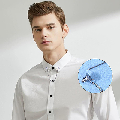 Zinc Alloy Hanging Chain Brooches FIND-GF0006-87D-1