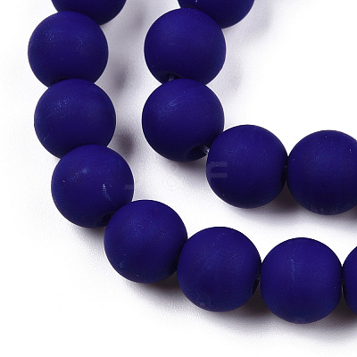 Opaque Glass Beads Strands X-GLAA-T032-P8mm-MD03-1