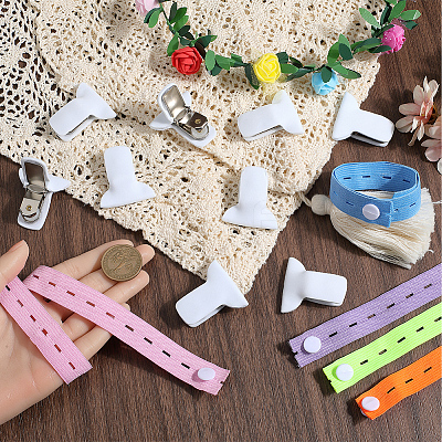 5Pcs 5 Colors Polyester Clothes Organizer Elastic Bands FIND-CN0001-67A-1