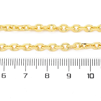 Brass Cable Chain Necklaces for Women NJEW-K282-02G-1